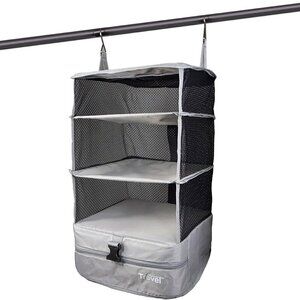 Grand Fusion Stow-N-Go Portable Hanging Travel Shelves, Packing Organizer / NEW